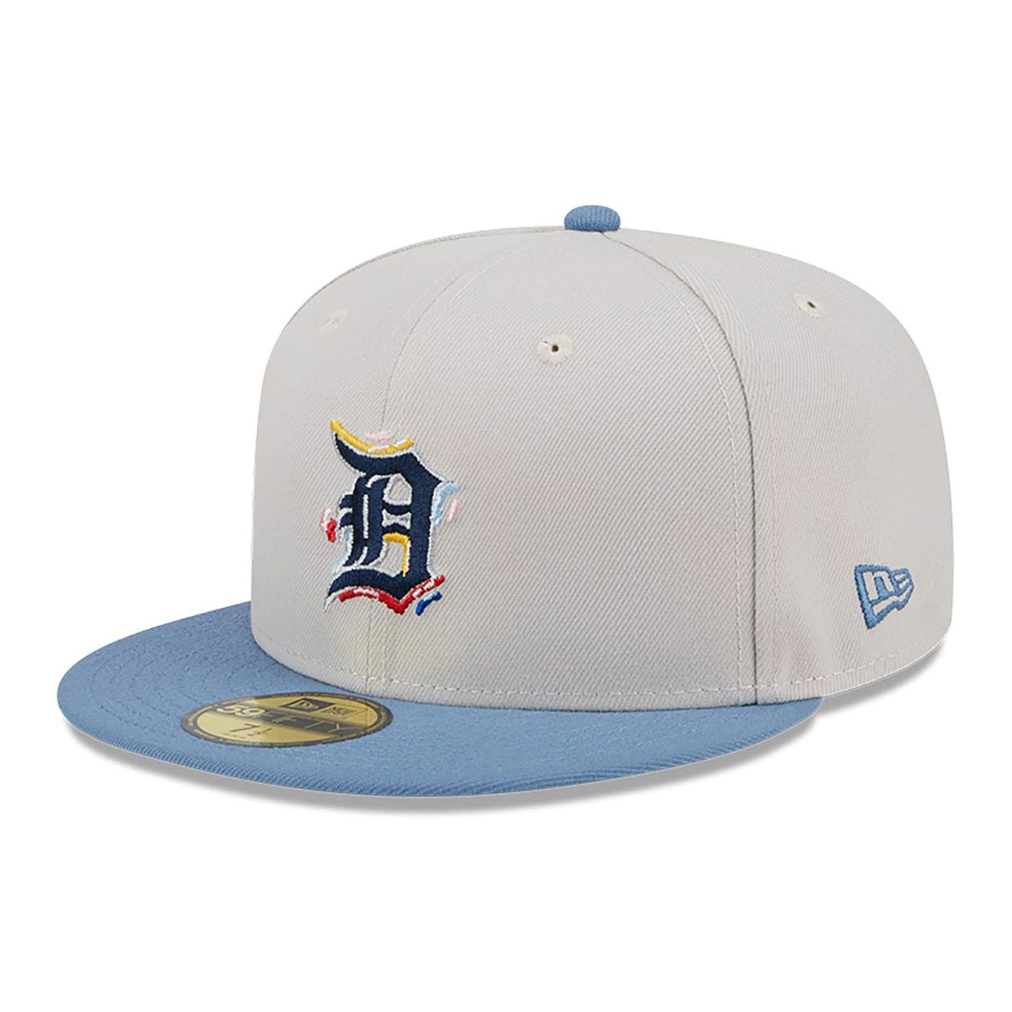 This is a Detroit Tigers Colour Brush Light Beige 59FIFTY Fitted Cap 4