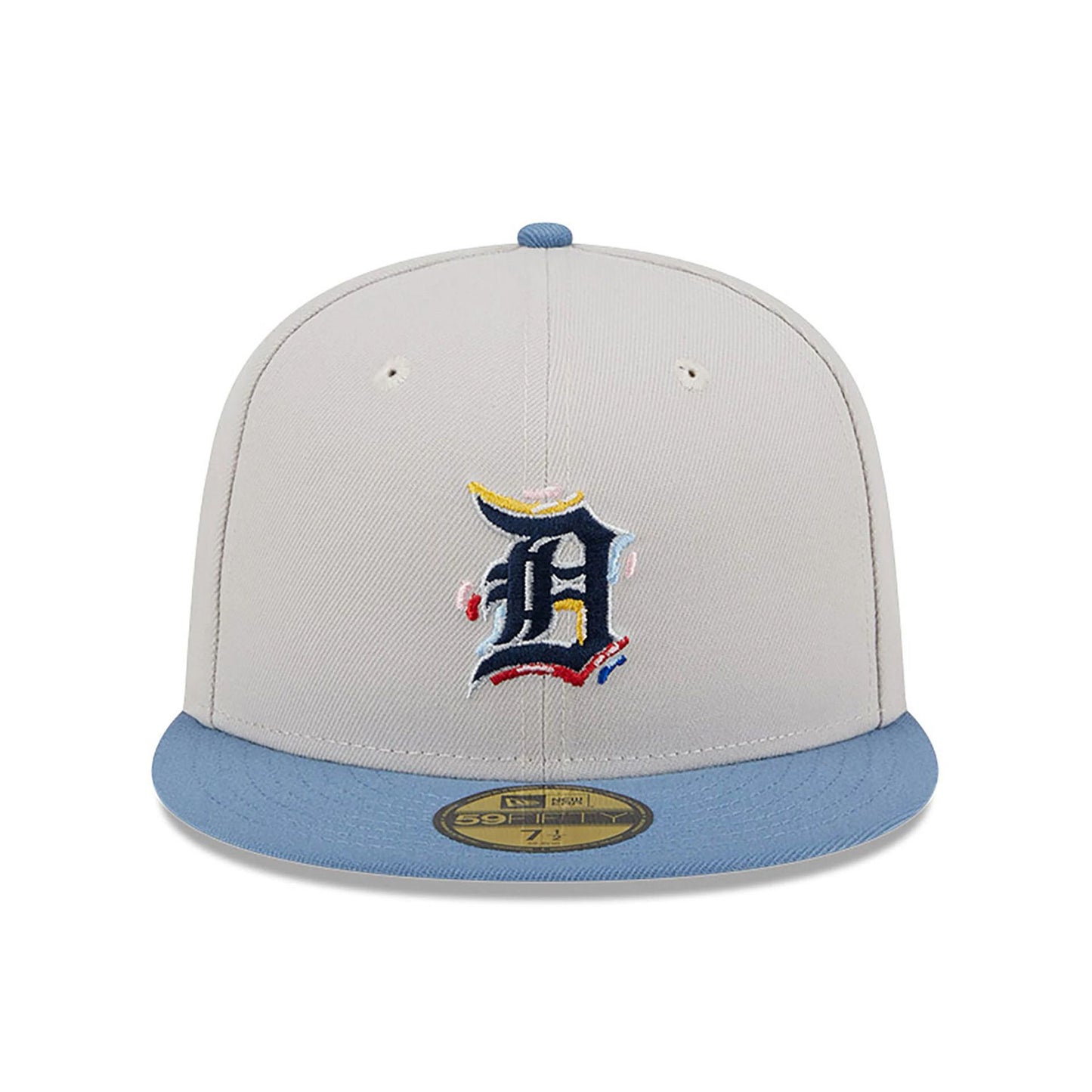 This is a Detroit Tigers Colour Brush Light Beige 59FIFTY Fitted Cap 3