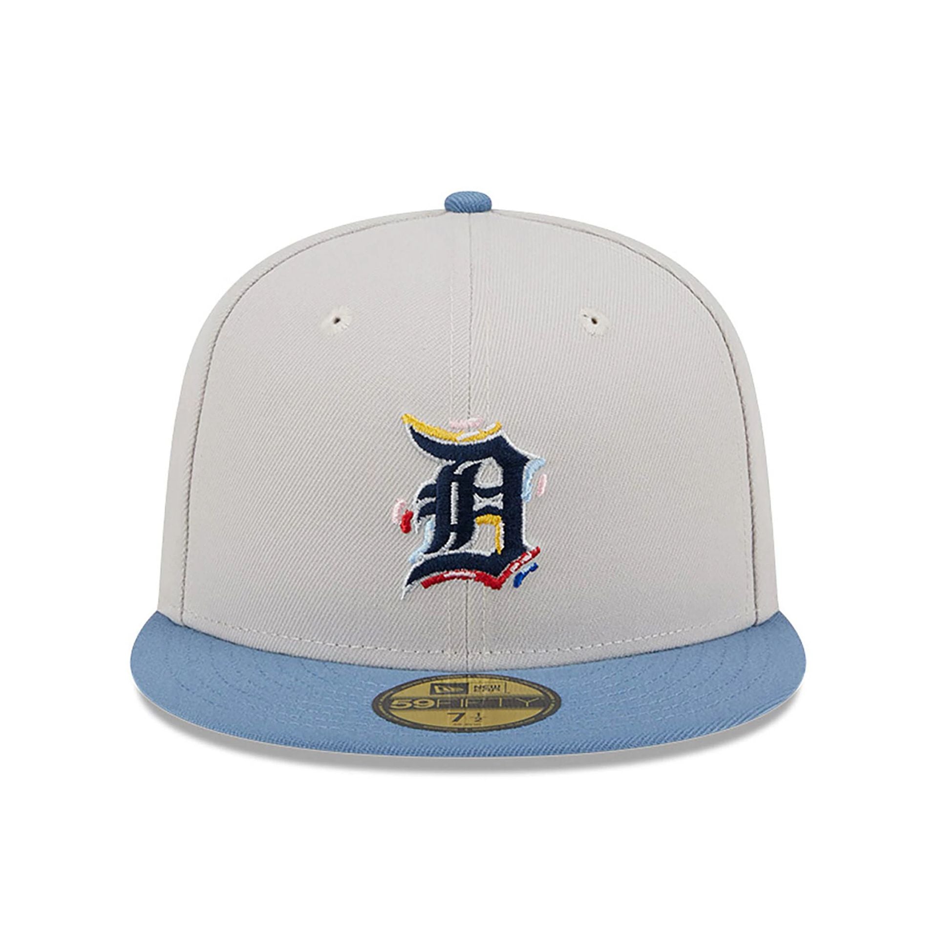 This is a Detroit Tigers Colour Brush Light Beige 59FIFTY Fitted Cap 3