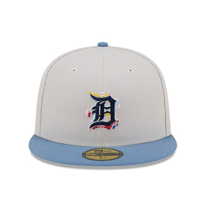 This is a Detroit Tigers Colour Brush Light Beige 59FIFTY Fitted Cap 3