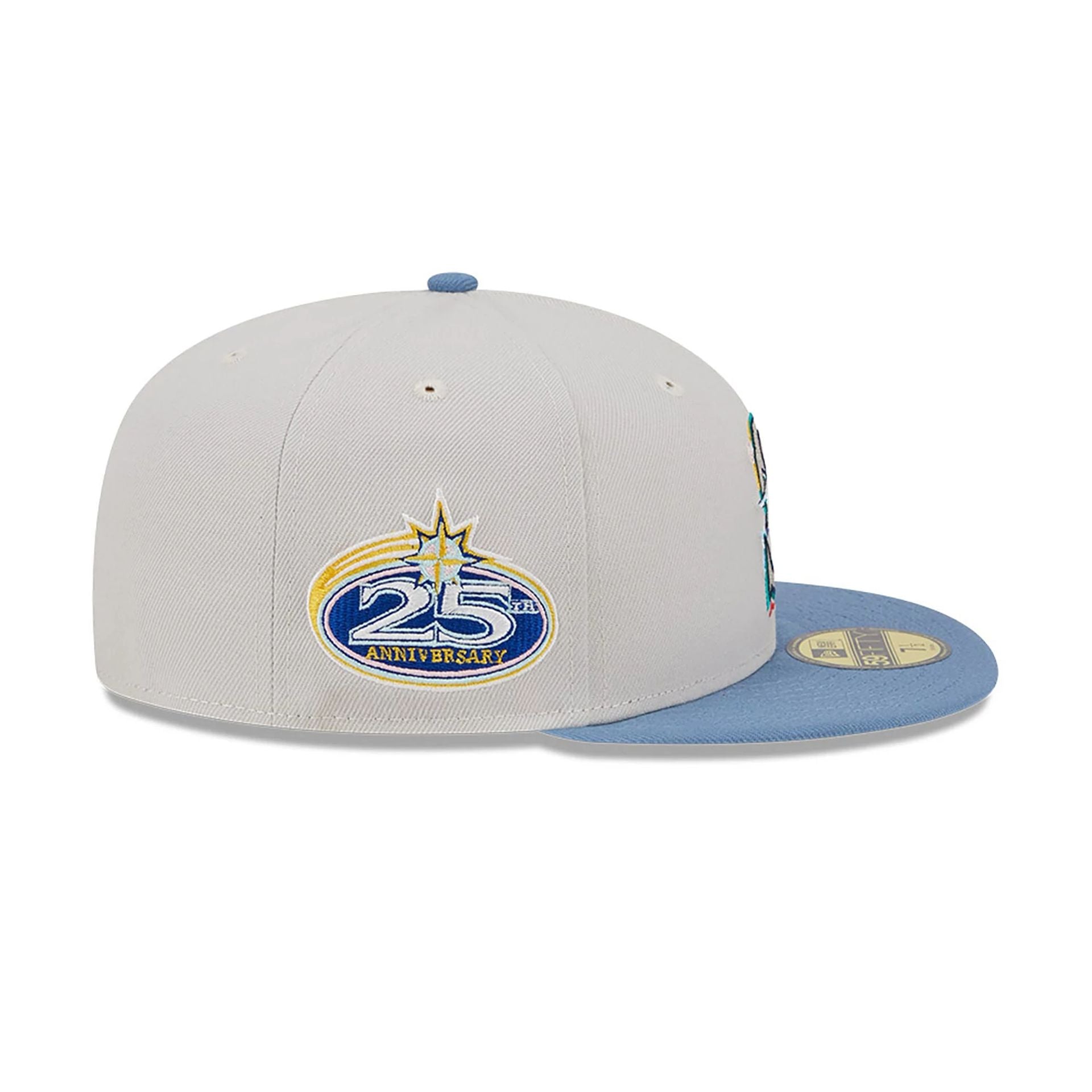 This is a Seattle Mariners Colour Brush Light Beige 59FIFTY Fitted Cap 7