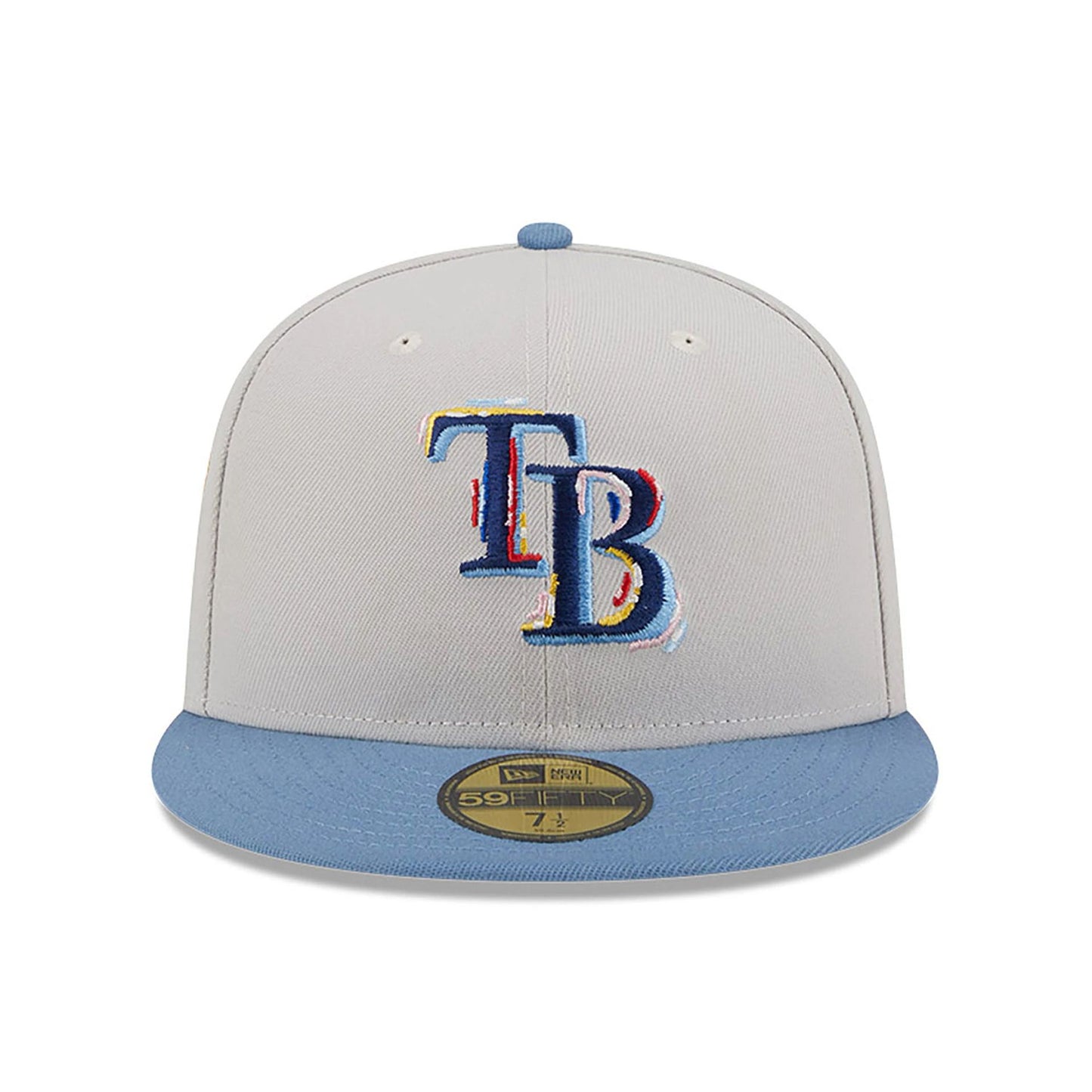 This is a Tampa Bay Rays Colour Brush Light Beige 59FIFTY Fitted Cap 4