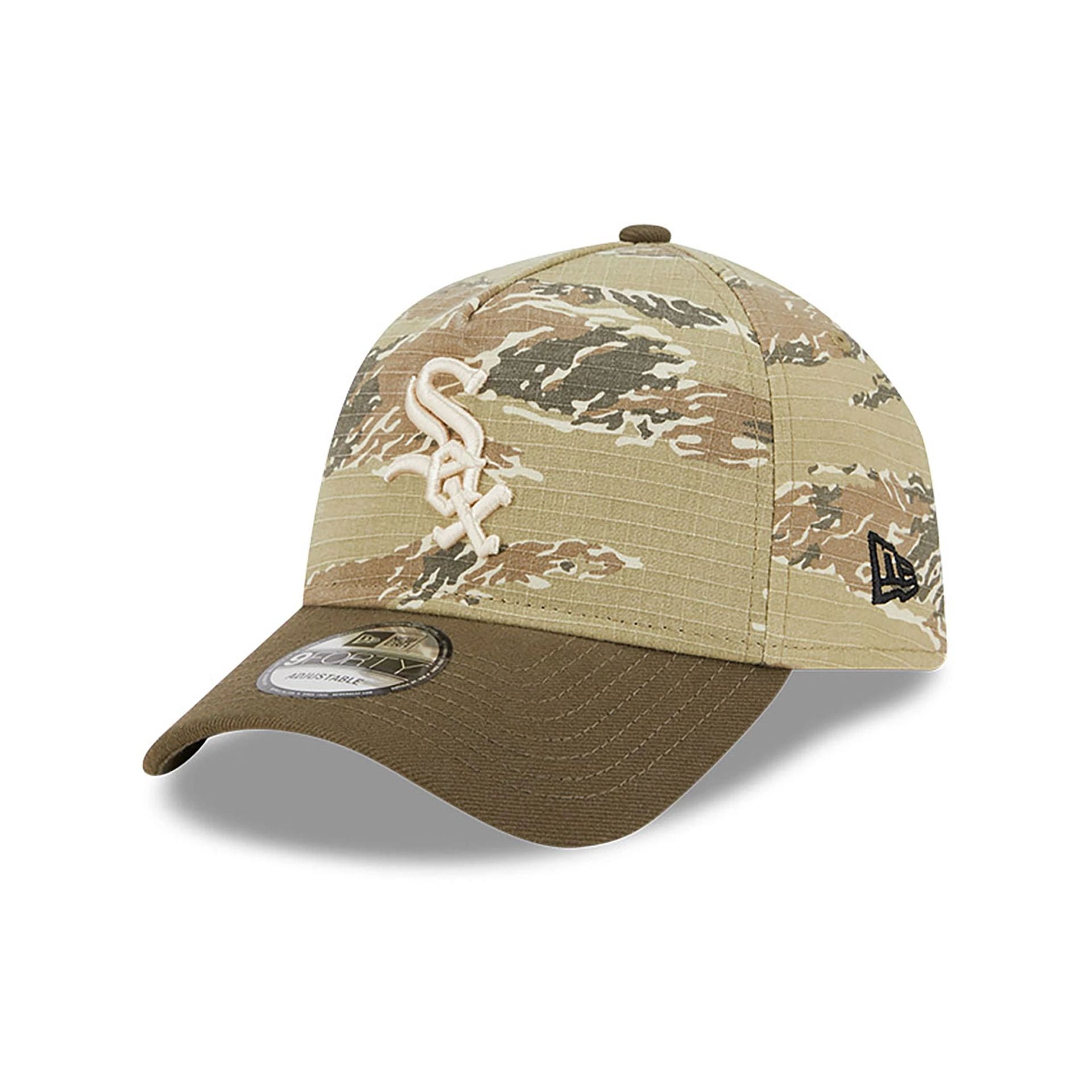 This is a Chicago White Sox Two-Tone Tiger Camo Green 9FORTY A-Frame Adjustable Cap 1