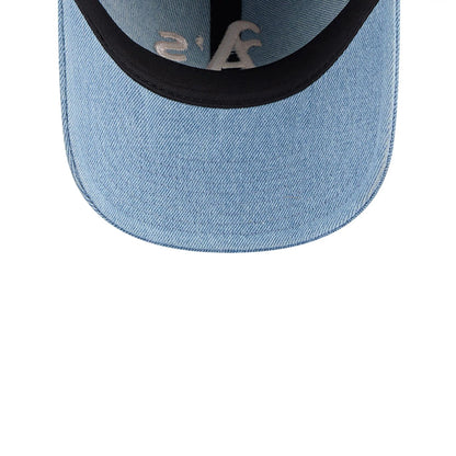 This is a Oakland Athletics Washed Denim Light Blue 9TWENTY Adjustable Cap 4