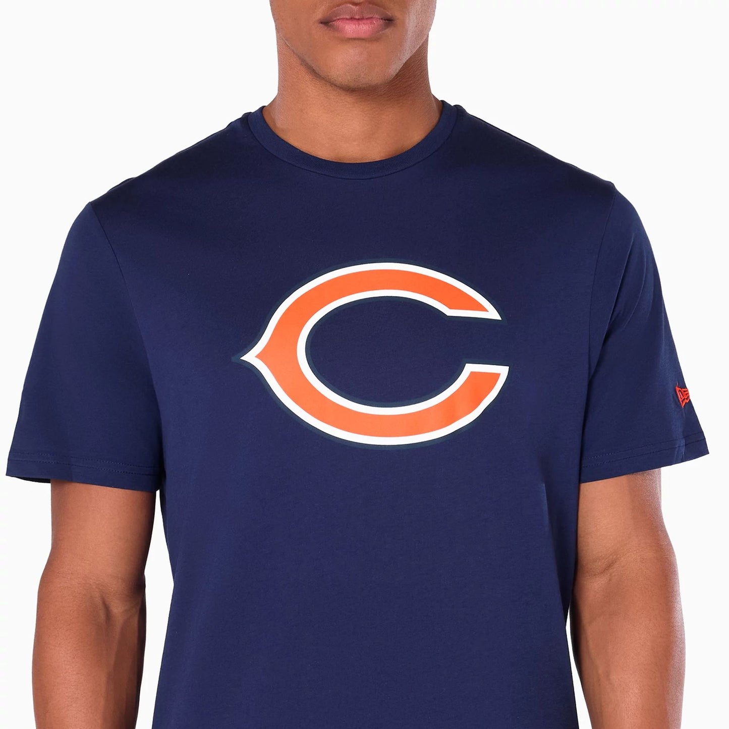 The Male model is wearing Chicago Bears NFL Navy T-Shirt 2