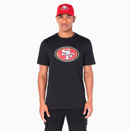 The Male model is wearing San Francisco 49ers NFL Black T-Shirt 1