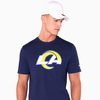 The Male model is wearing LA Rams NFL Navy T-Shirt 5