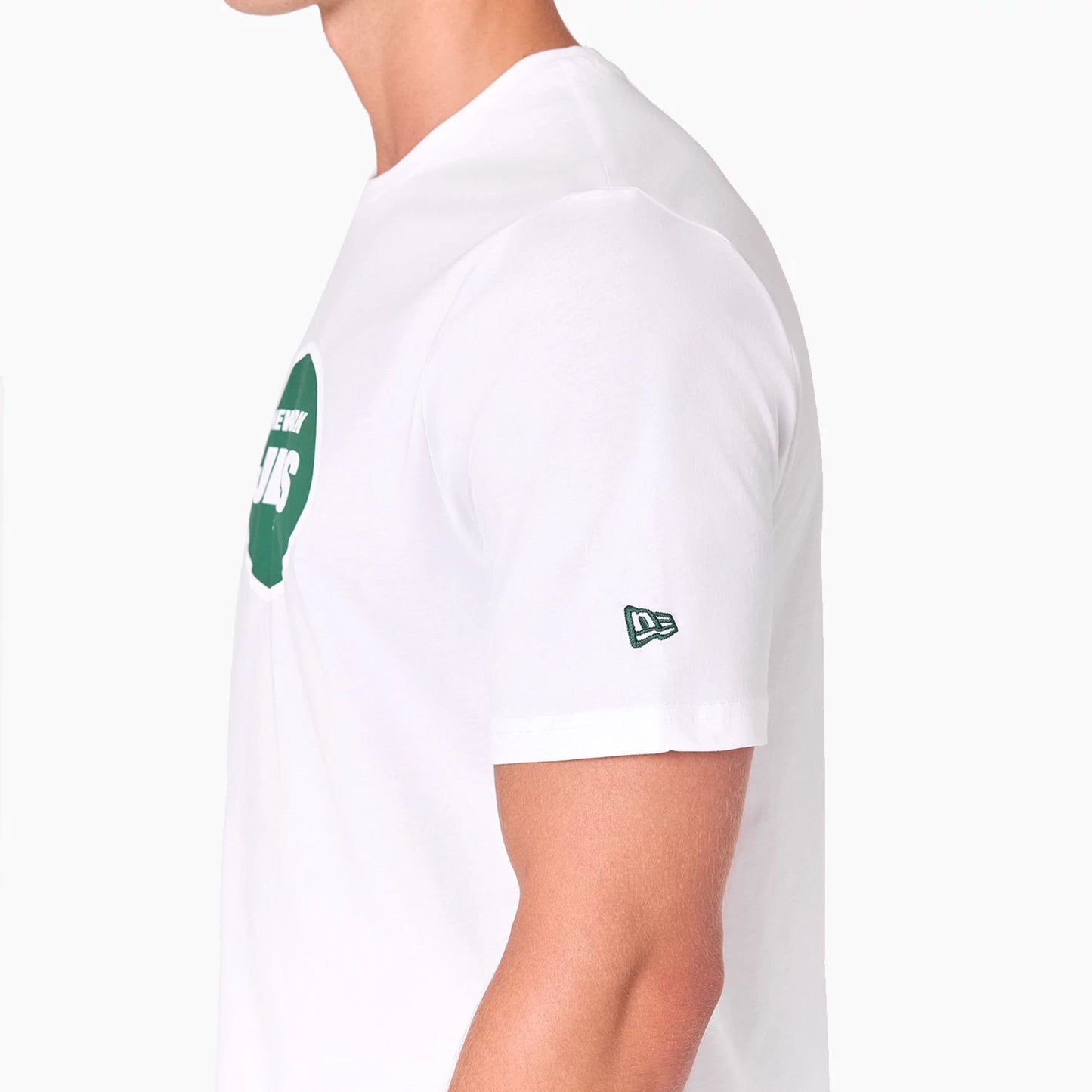 The Male model is wearing New York Jets NFL White T-Shirt 5