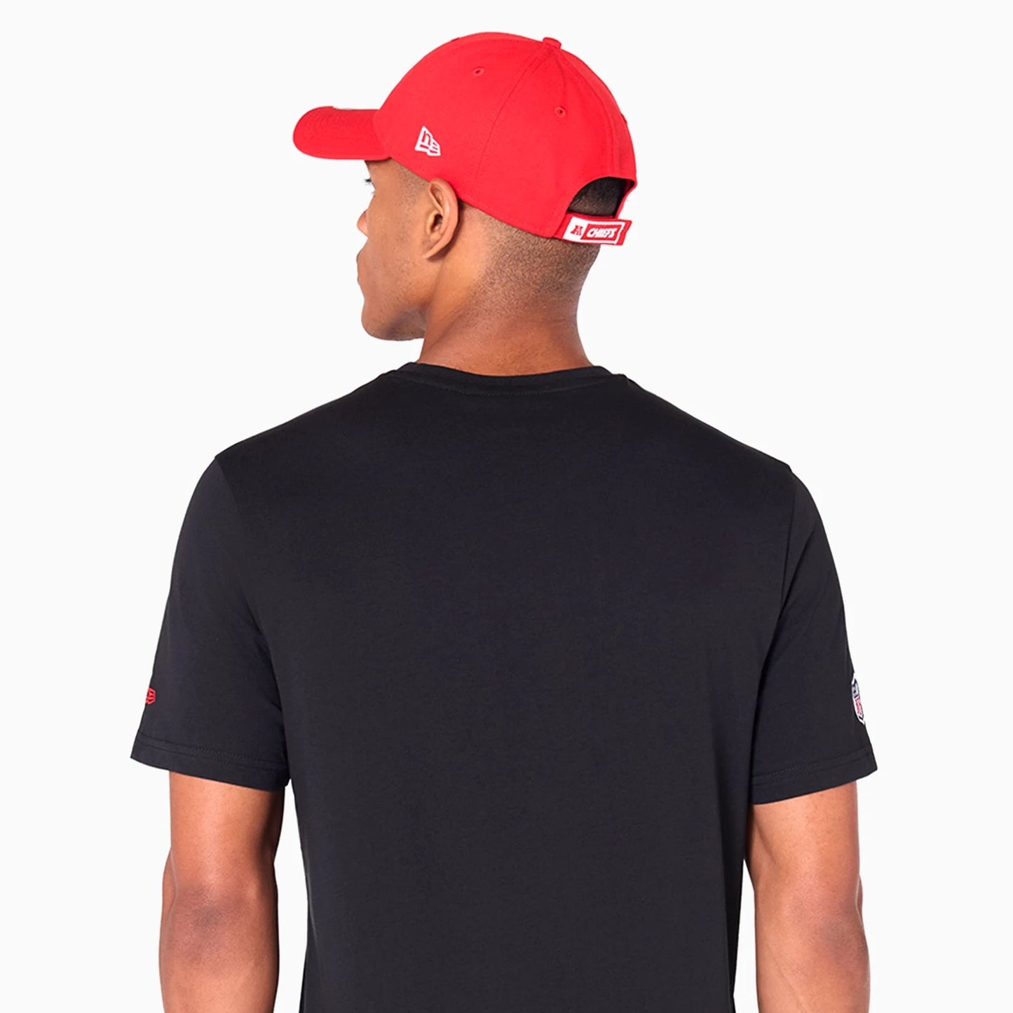 The Male model is wearing Kansas City Chiefs NFL Black T-Shirt 6