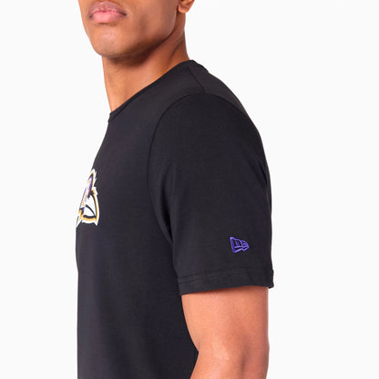 The Male model is wearing Baltimore Ravens NFL Black T-Shirt 4