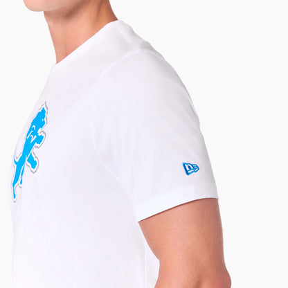 The Male model is wearing Detroit Lions NFL White T-Shirt 4