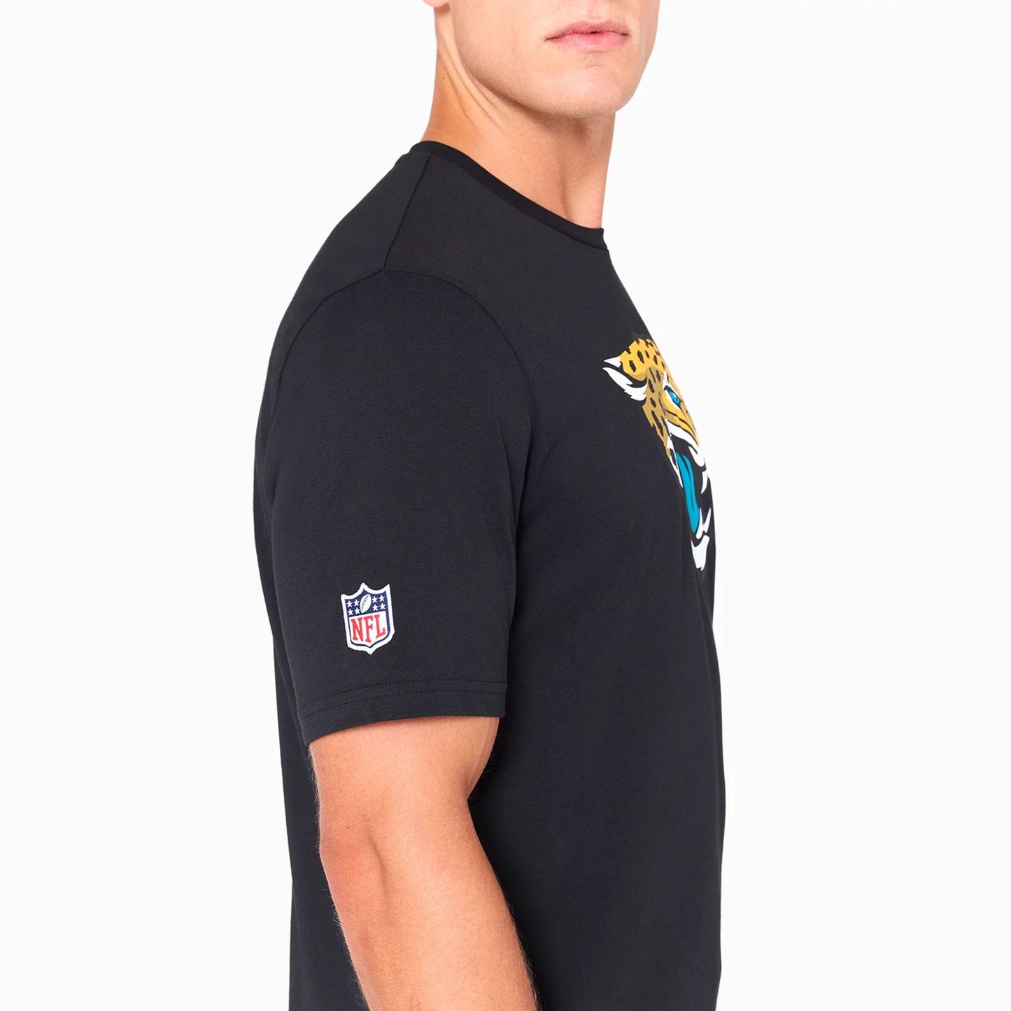 The Male model is wearing Jacksonville Jaguars NFL Black T-Shirt 3