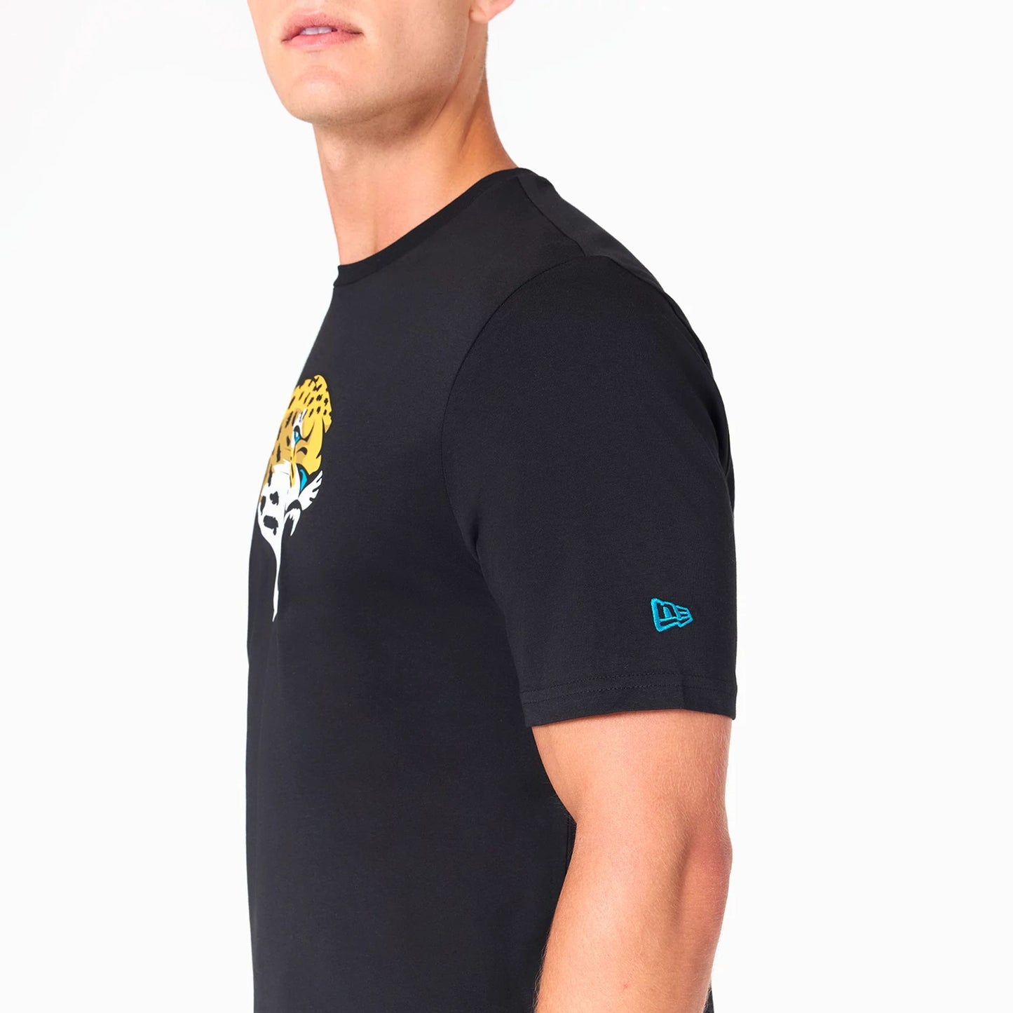 The Male model is wearing Jacksonville Jaguars NFL Black T-Shirt 4