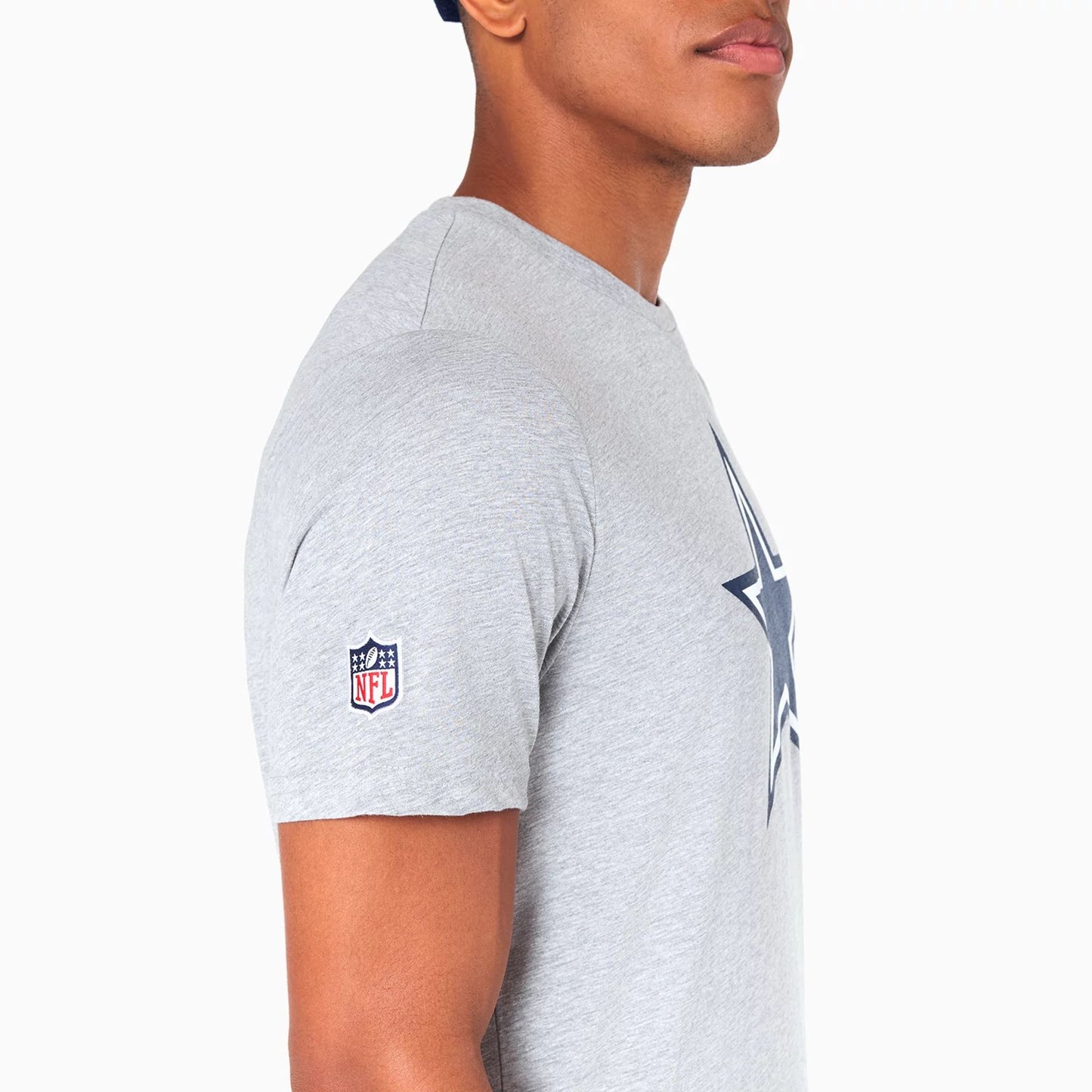 The Male model is wearing Dallas Cowboys NFL Grey T-Shirt 3