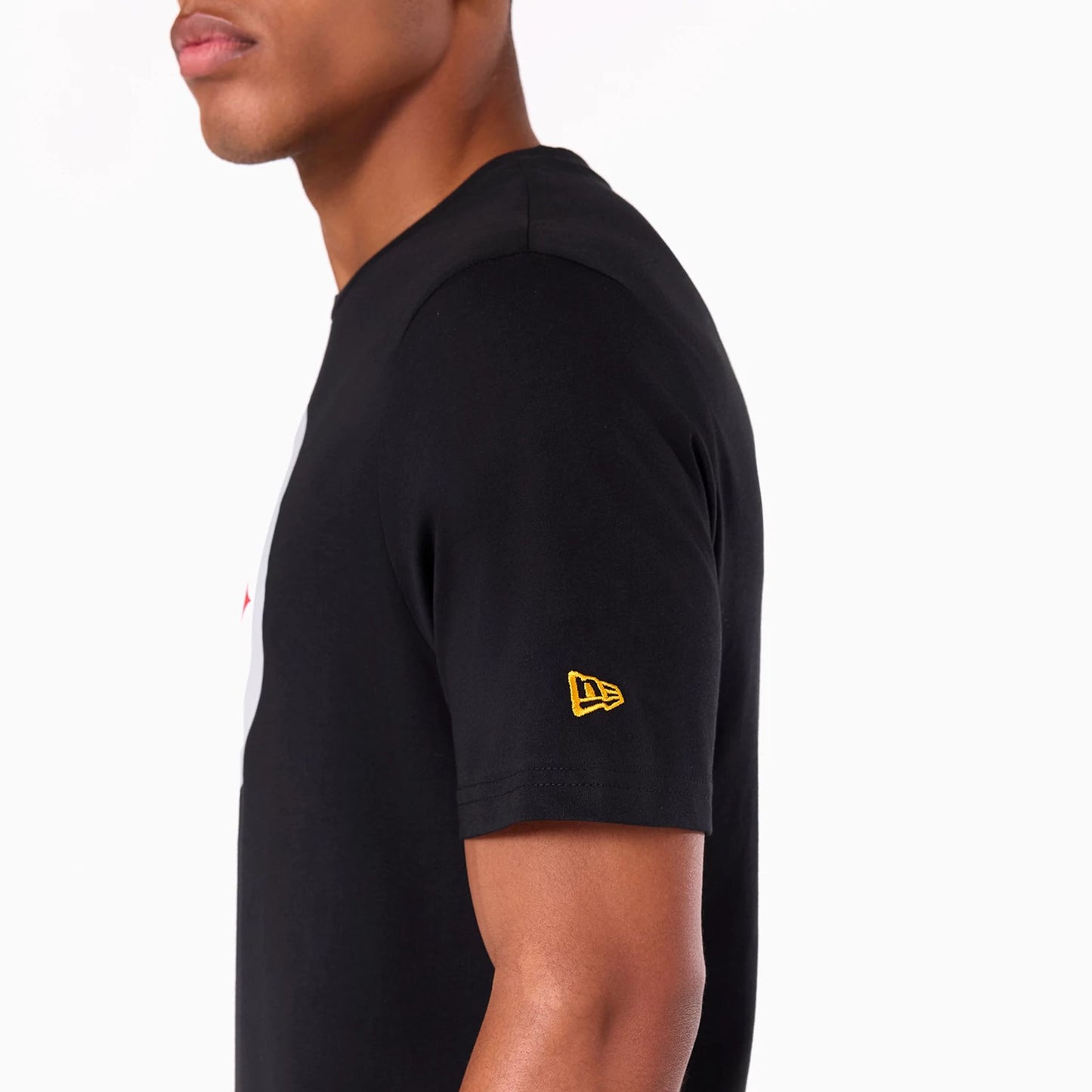 The Male model is wearing Pittsburgh Steelers NFL Black T-Shirt 5