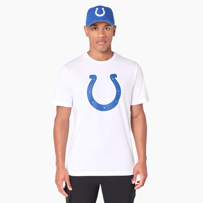 The Male model is wearing Indianapolis Colts NFL White T-Shirt 1