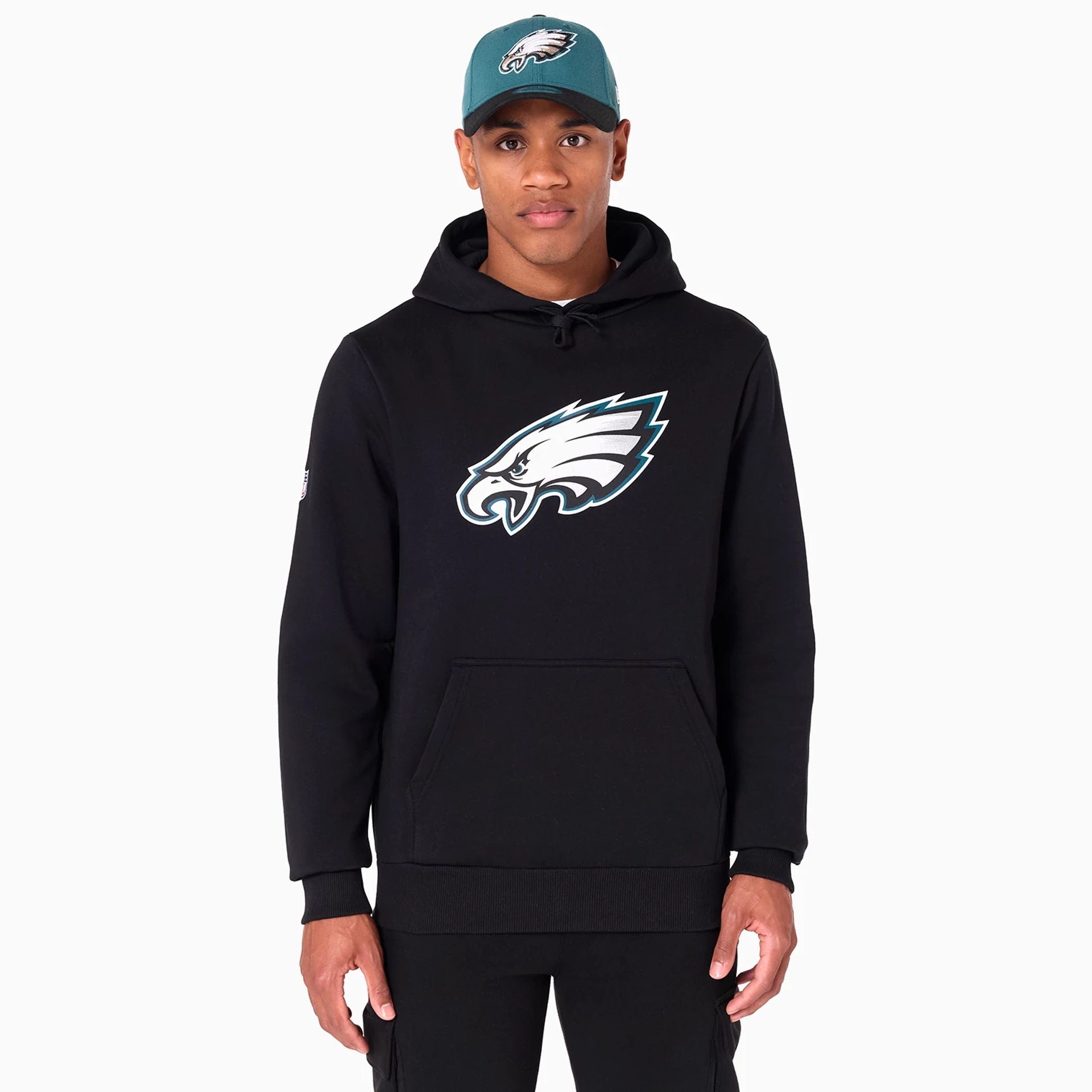 Philadelphia Eagles NFL Black Pullover Hoodie New Era Cap UK