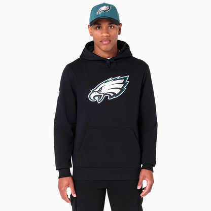 The Male model is wearing Philadelphia Eagles NFL Black Pullover Hoodie 1