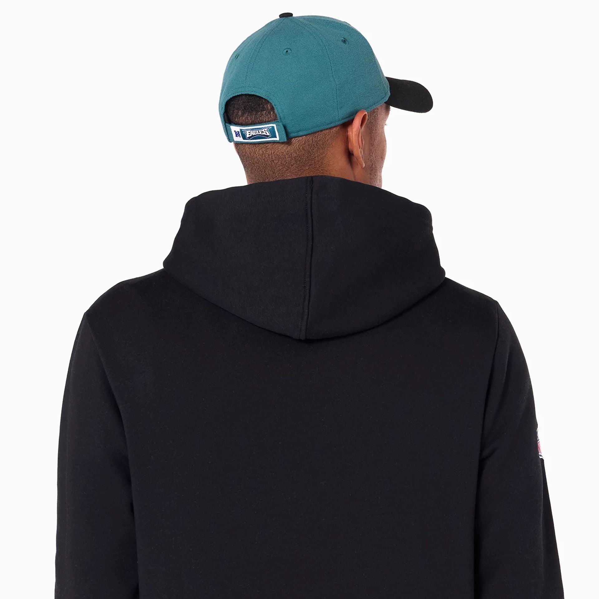 The Male model is wearing Philadelphia Eagles NFL Black Pullover Hoodie 6