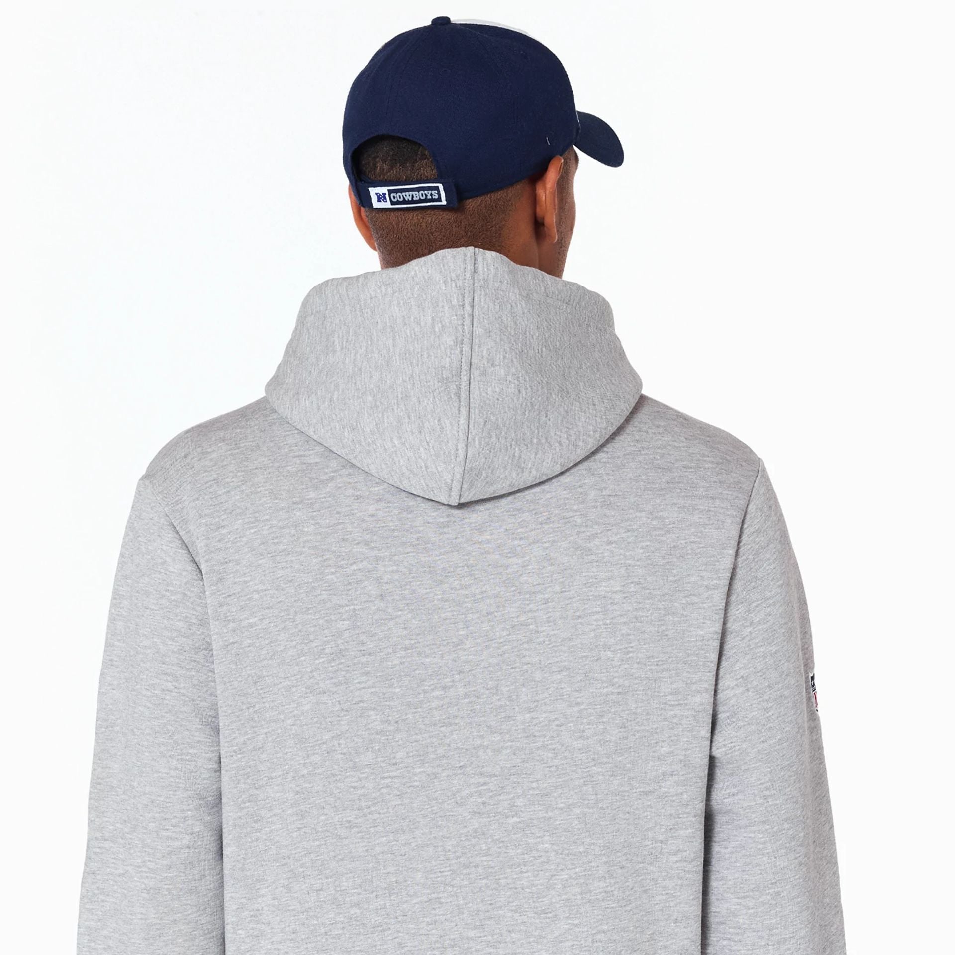 The Male model is wearing Dallas Cowboys NFL Grey Pullover Hoodie 4