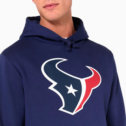 The Male model is wearing Houston Texans NFL Navy Pullover Hoodie 2