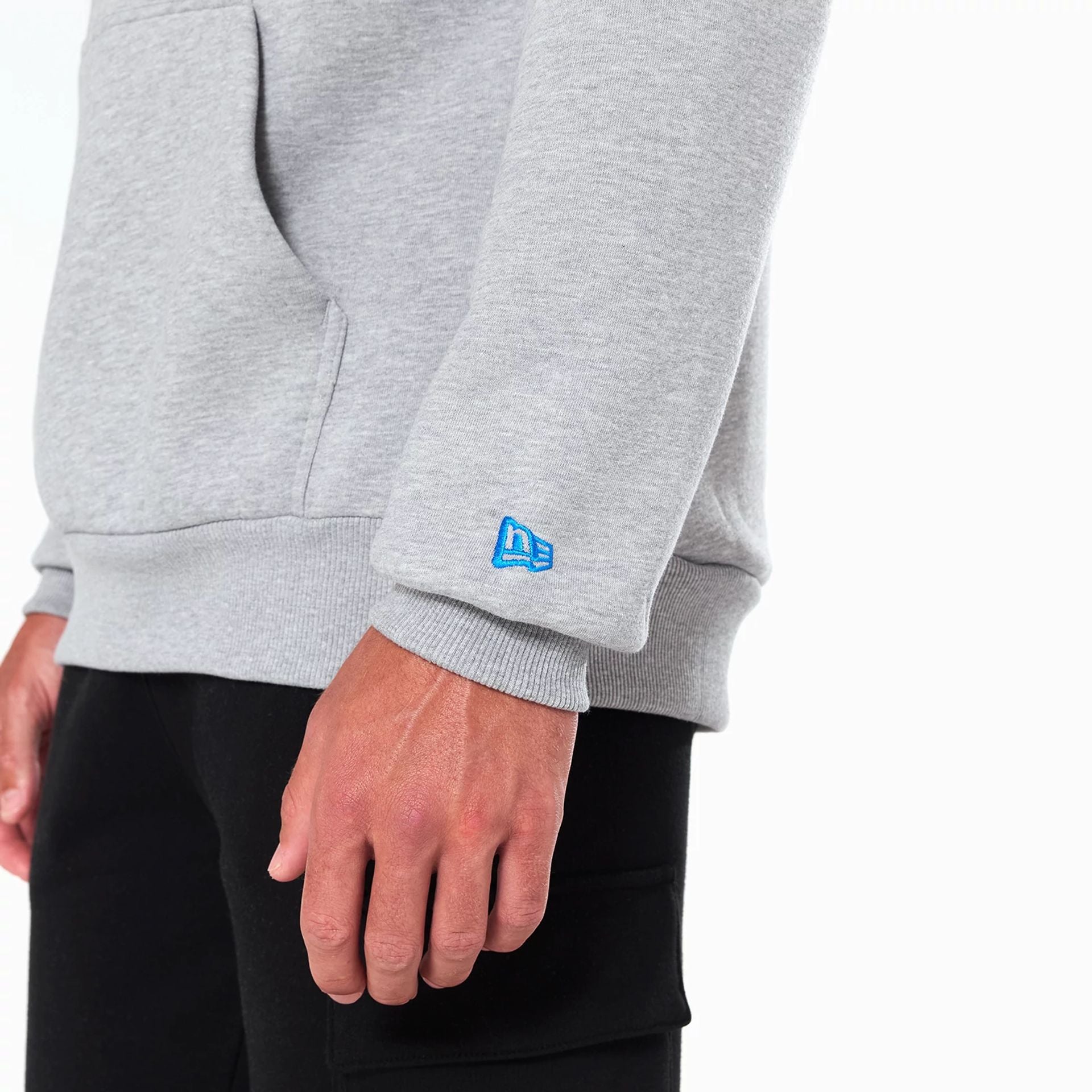 The Male model is wearing Detroit Lions NFL Grey Pullover Hoodie 3