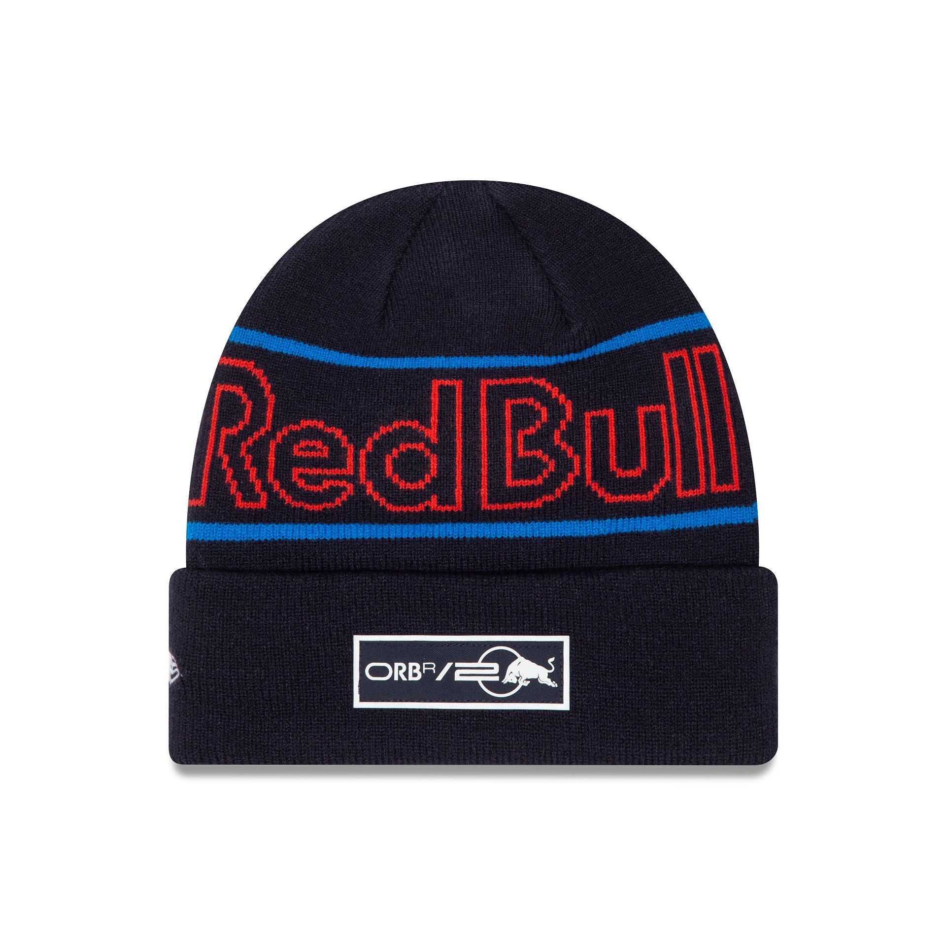 This is a Red Bull Racing Youth Team Dark Blue Cuff Knit Beanie Hat 2