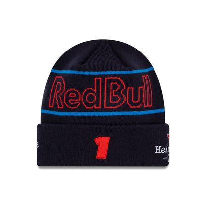 This is a Red Bull Racing Max Verstappen Team Dark Blue Cuff Knit Beanie Hat 2