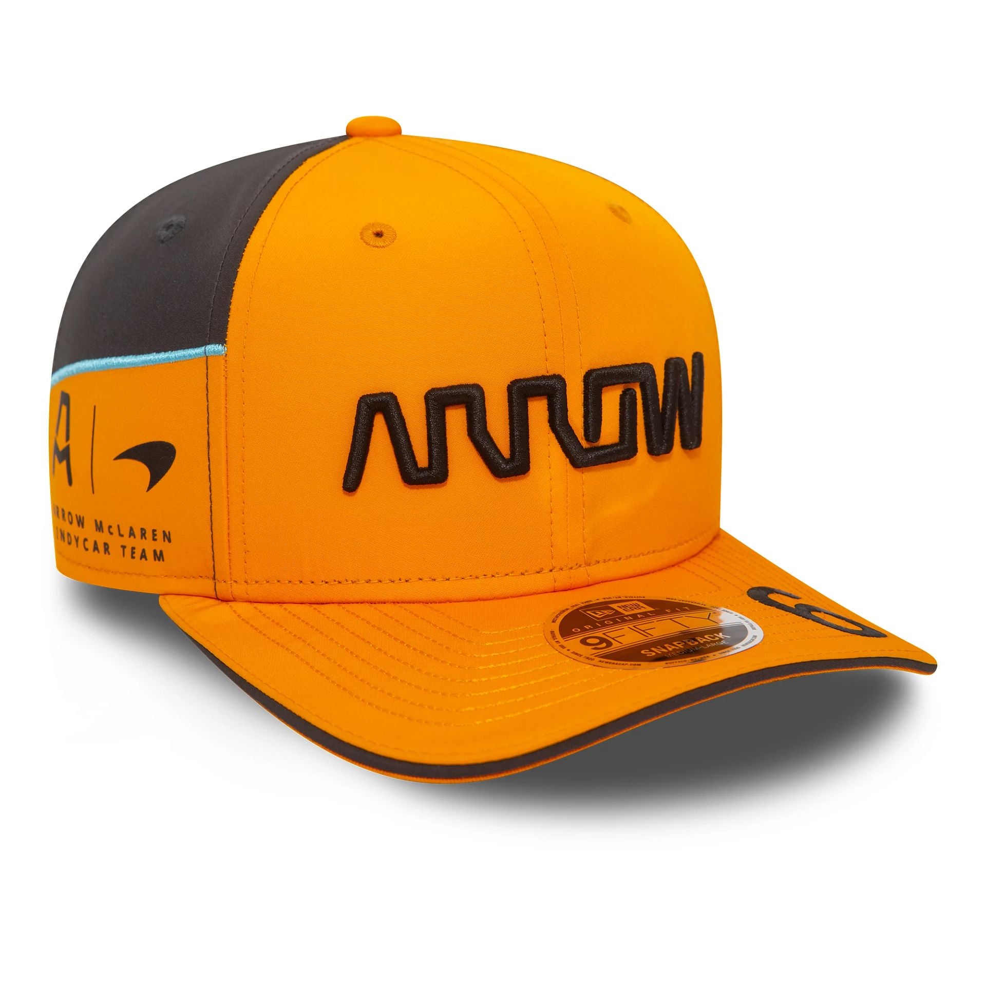 This is a McLaren Racing Felix Rosenqvist Arrow Orange 9FIFTY Snapback Original Fit Cap 5