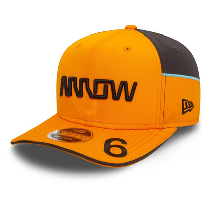 This is a McLaren Racing Felix Rosenqvist Arrow Orange 9FIFTY Snapback Original Fit Cap 1