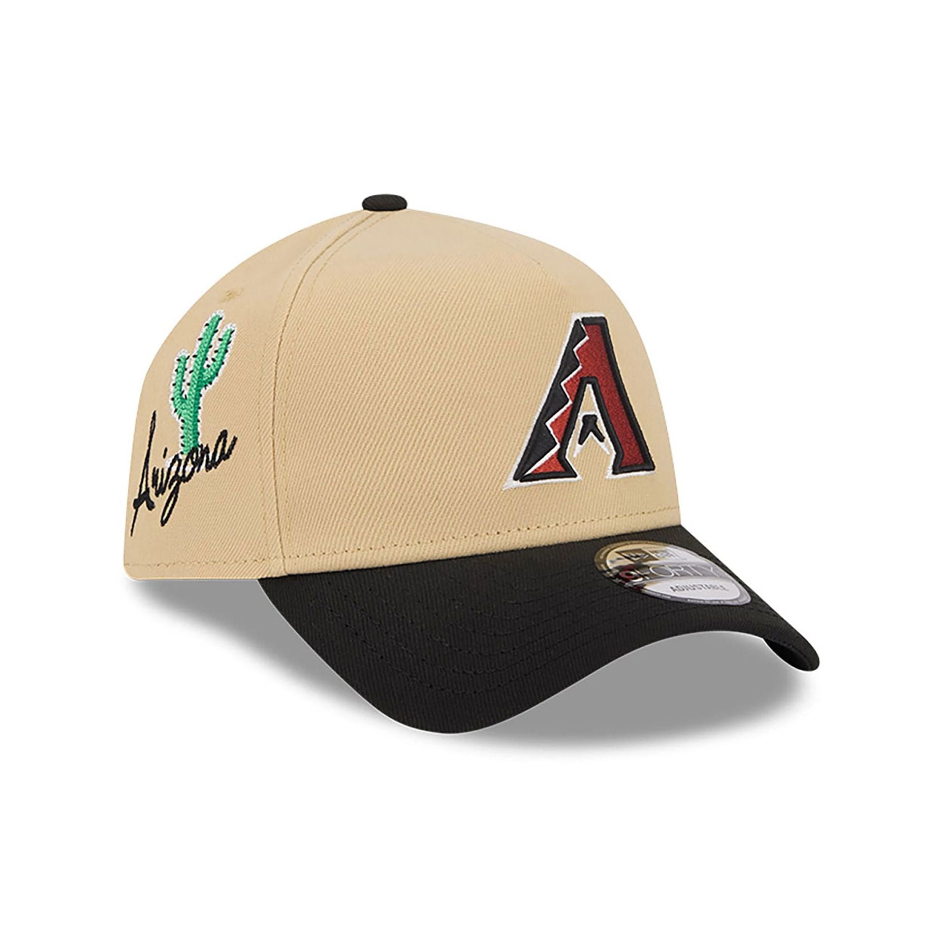 This is a Arizona Diamondbacks City Sidepatch Light Beige 9FORTY A-Frame Adjustable Cap 6