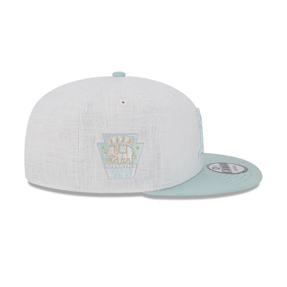 This is a Oakland Athletics Minty Breeze White 9FIFTY Snapback Cap 7