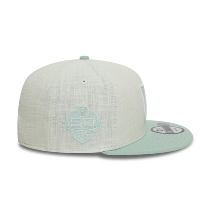 This is a Las Vegas Raiders Minty Breeze White 9FIFTY Snapback Cap 3