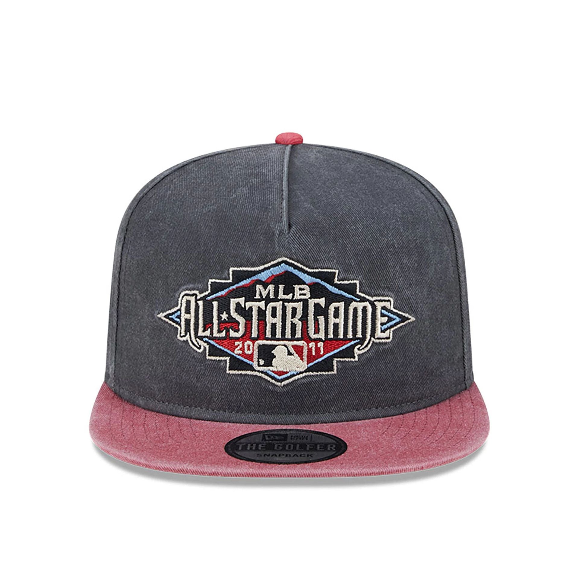 This is a Arizona Diamondbacks Pigment Dyed Dark Grey Golfer Cap 3