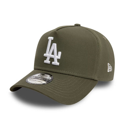 This is a LA Dodgers League Essential Khaki 39THIRTY A-Frame Stretch Fit Cap 3