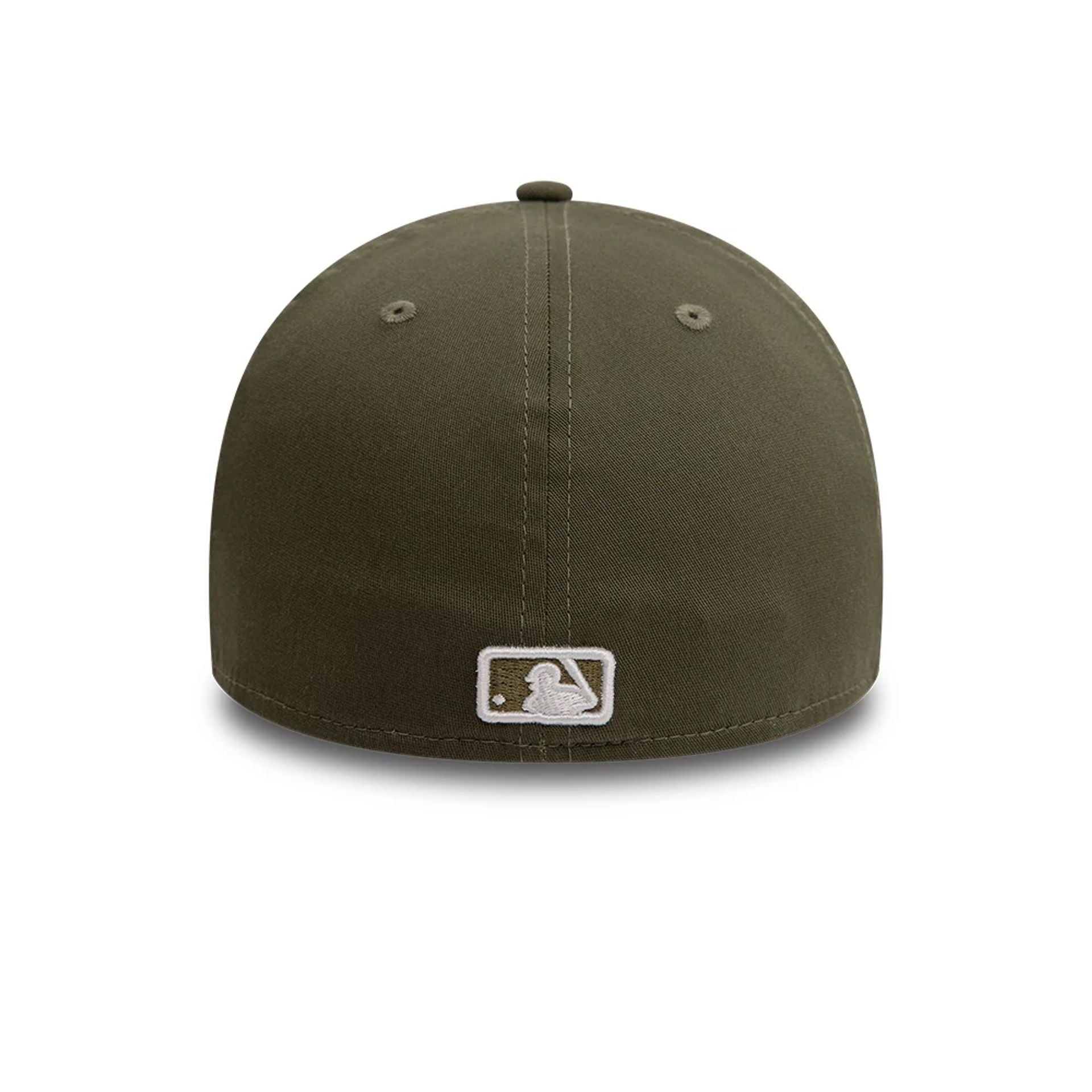 This is a LA Dodgers League Essential Khaki 39THIRTY A-Frame Stretch Fit Cap 5