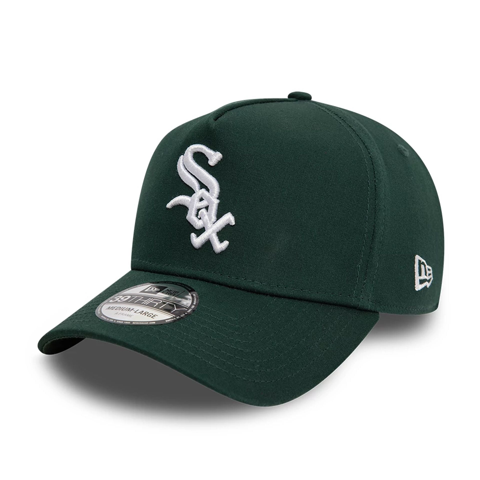 This is a Chicago White Sox League Essential Dark Green 39THIRTY A-Frame Stretch Fit Cap 1