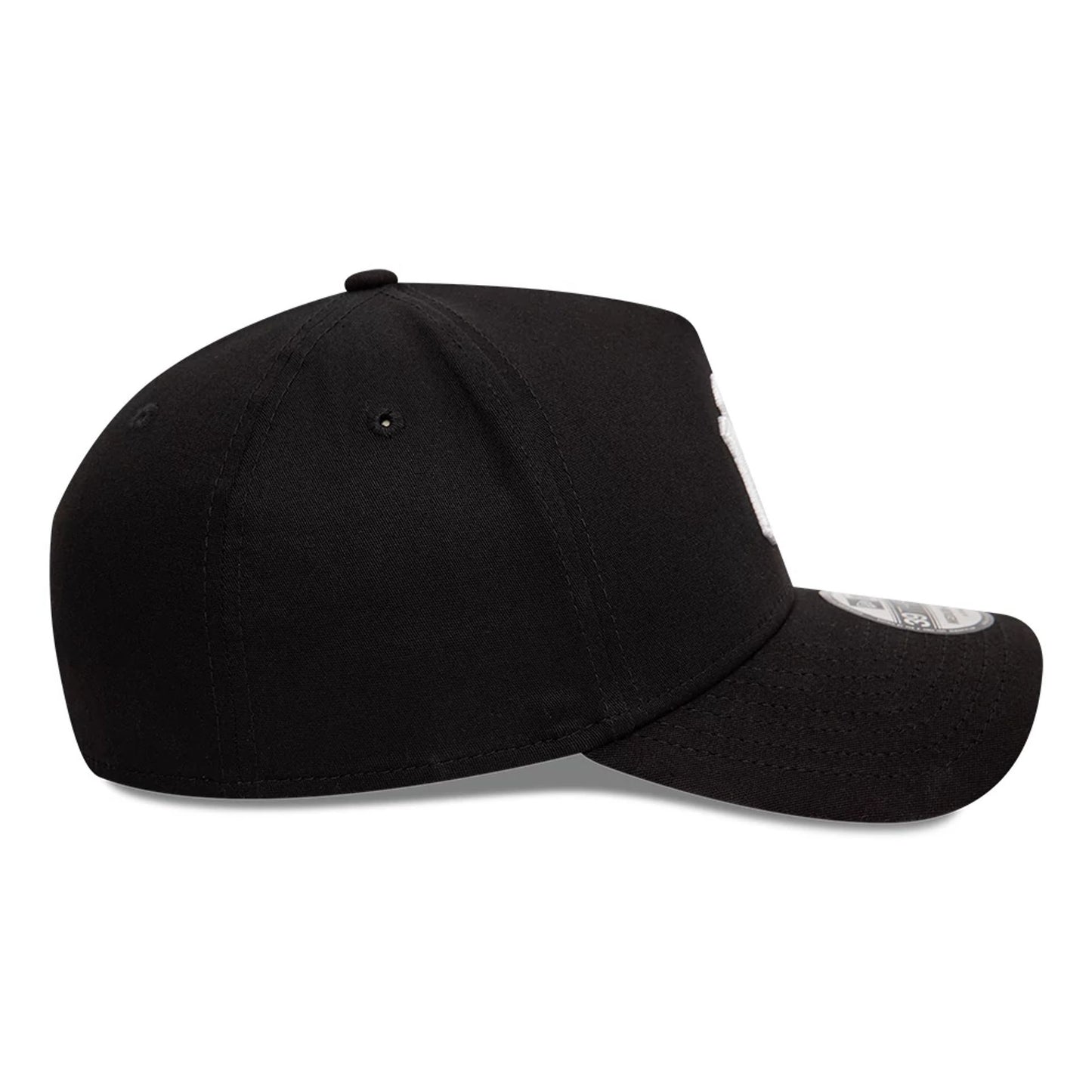 This is a New York Yankees League Essential Black 39THIRTY A-Frame Stretch Fit Cap 7