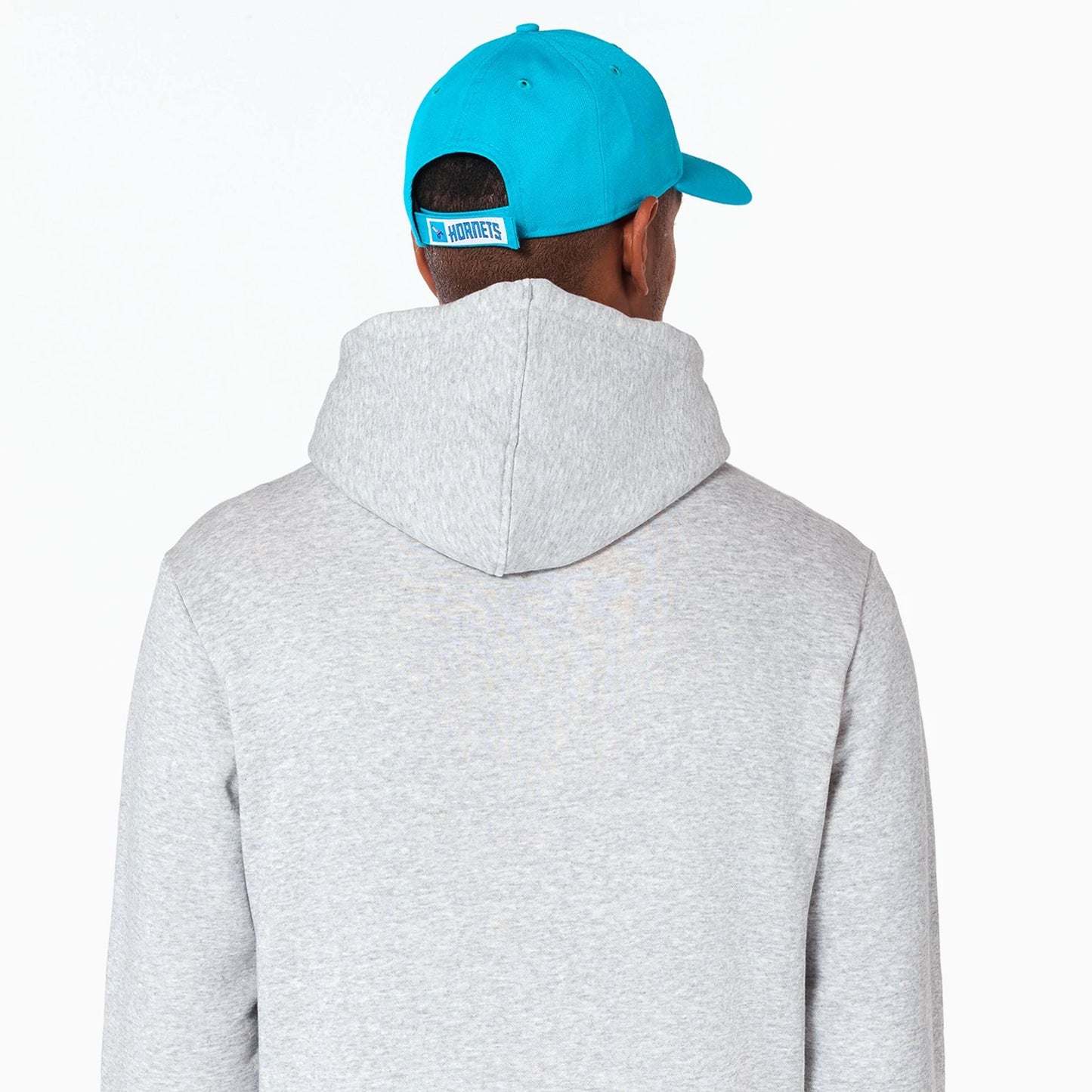 The Male model is wearing Charlotte Hornets NBA Grey Pullover Hoodie 2