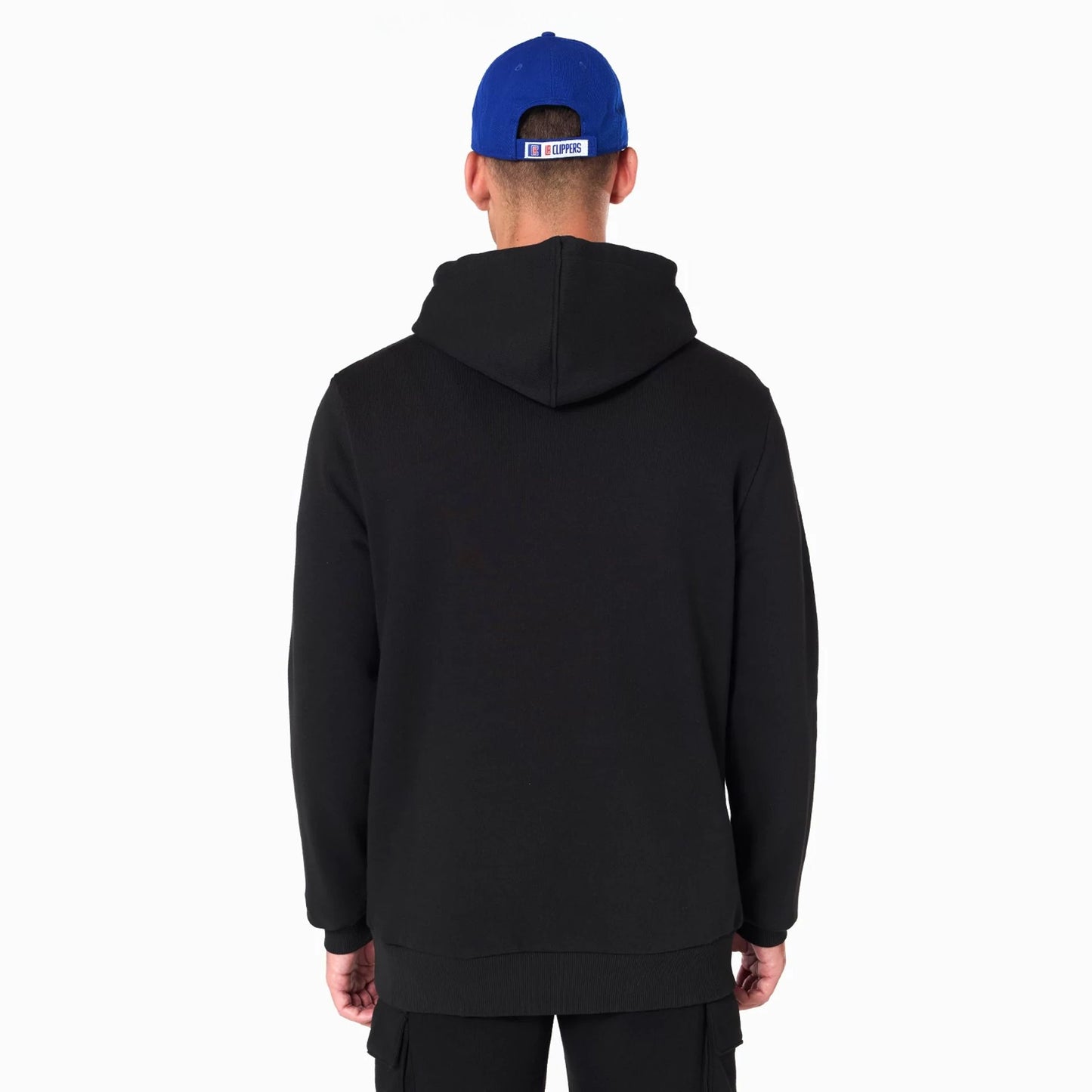 The Male model is wearing LA Clippers NBA Black Pullover Hoodie 7