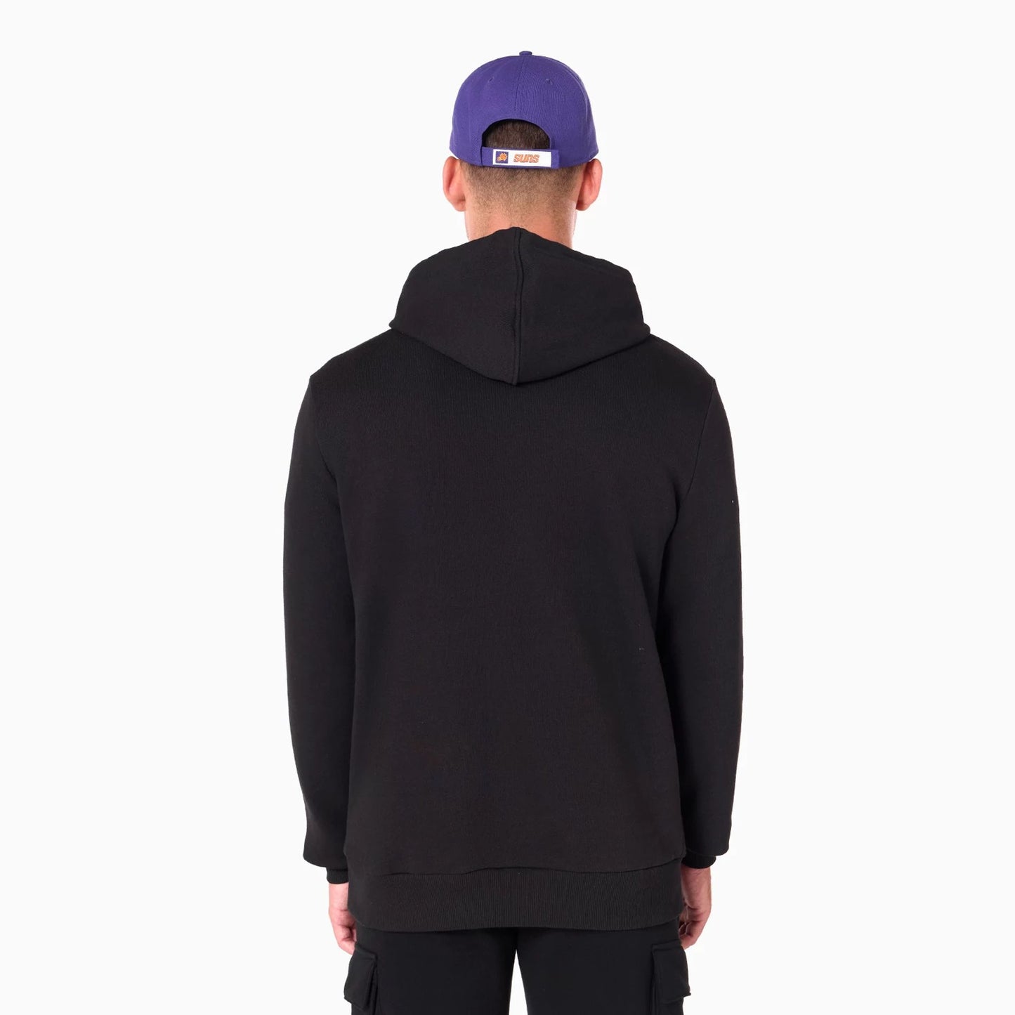 The Male model is wearing Phoenix Suns NBA Black Pullover Hoodie 7