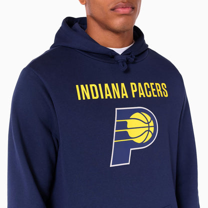 The Male model is wearing Indiana Pacers NBA Navy Pullover Hoodie 2