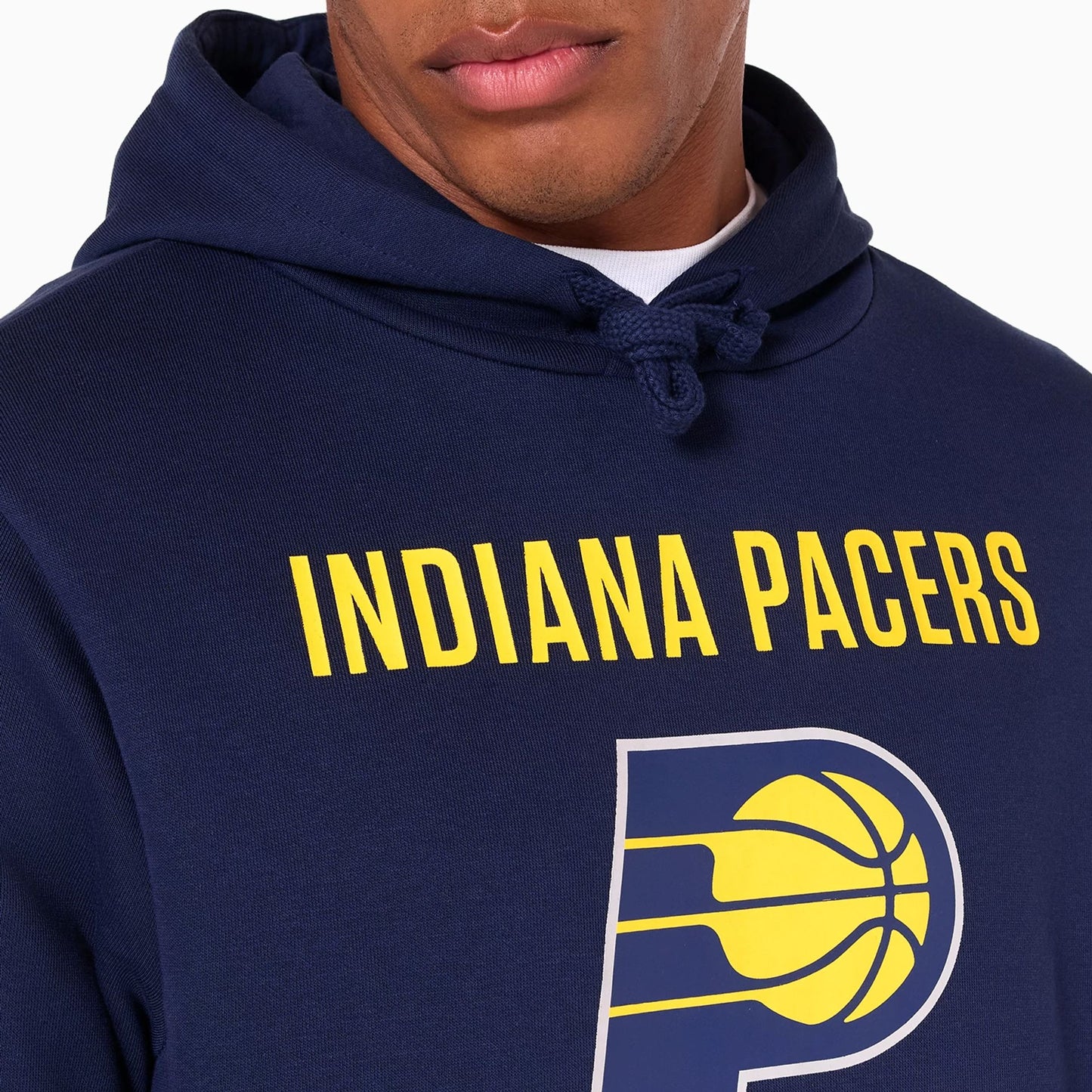 The Male model is wearing Indiana Pacers NBA Navy Pullover Hoodie 4