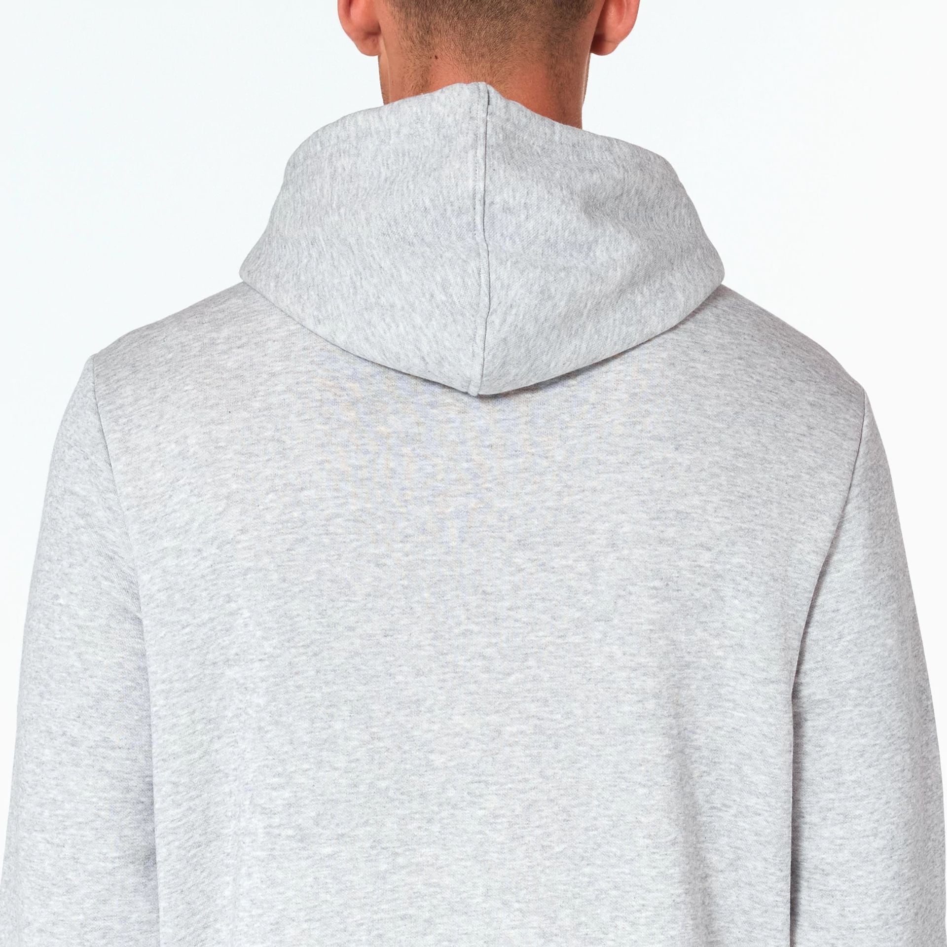 The Male model is wearing Milwaukee Bucks NBA Grey Pullover Hoodie 3