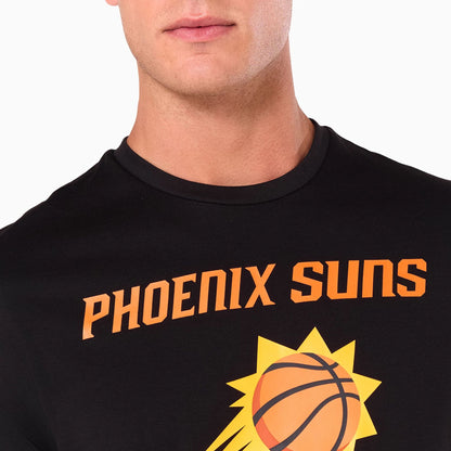 The Male model is wearing Phoenix Suns NBA Black T-Shirt 3