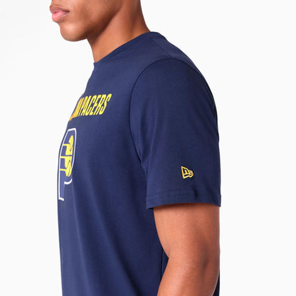 The Male model is wearing Indiana Pacers NBA Navy T-Shirt 5