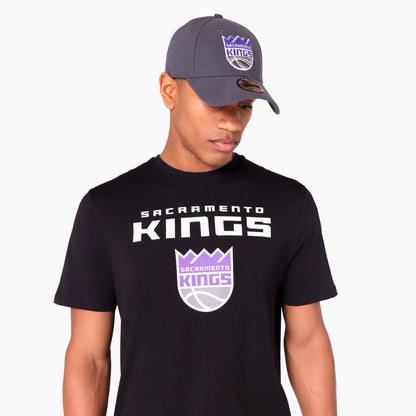 The Male model is wearing Sacramento Kings NBA Black T-Shirt 5