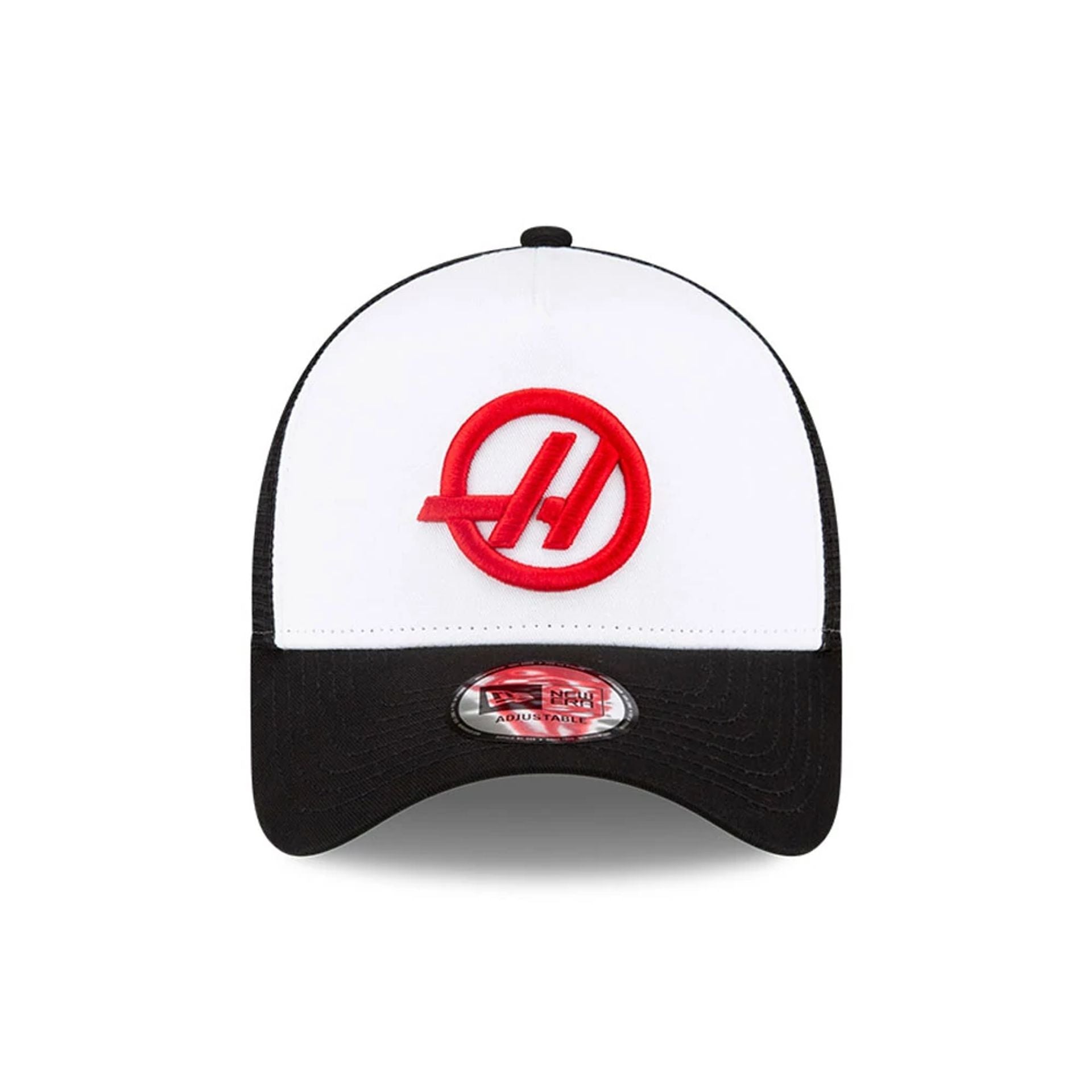 This is a Haas Formula 1 Black E-Frame Trucker Cap 2