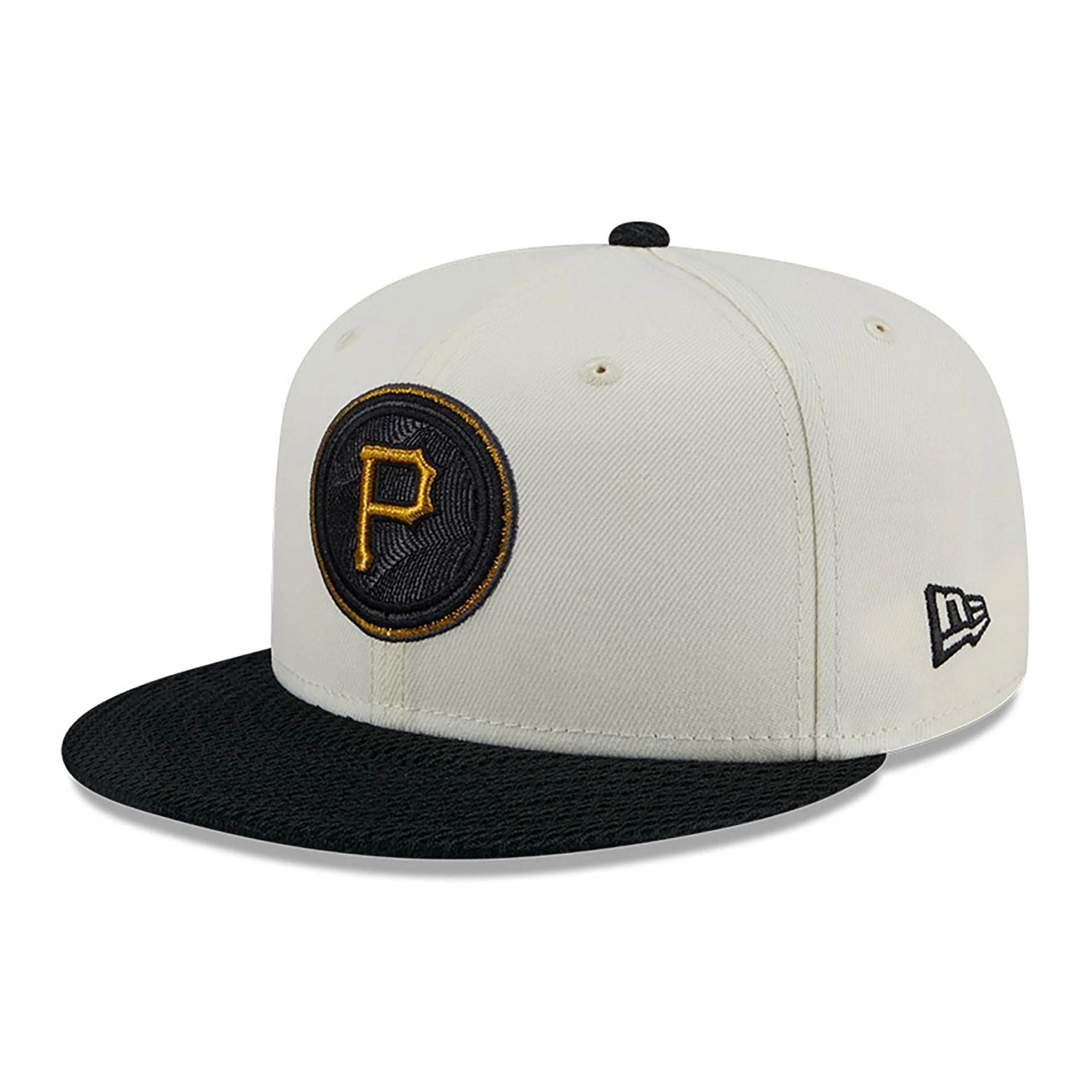 This is a Pittsburgh Pirates City Mesh Chrome White 59FIFTY Fitted Cap 1