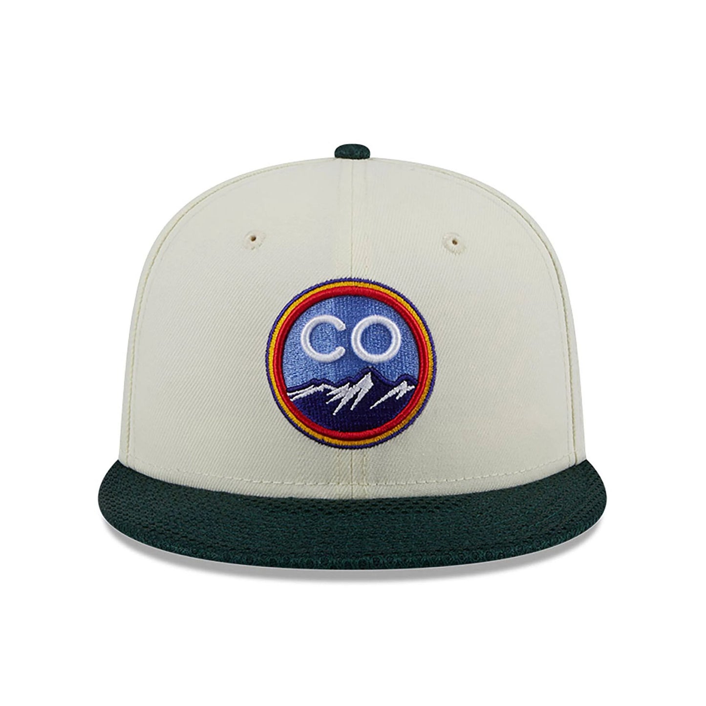 This is a Colorado Rockies City Mesh Chrome White 59FIFTY Fitted Cap 4